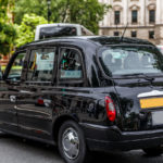 Typical black taxi from london city